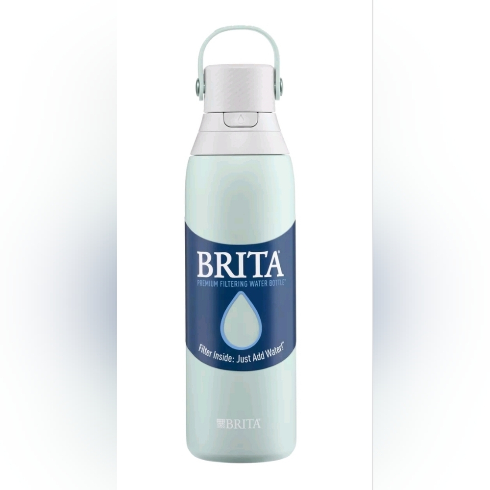NEW Brita green20 oz stainless steel premium filtering water bottle BPA free